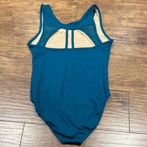 Teal Kids One Piece dance Bodysuit